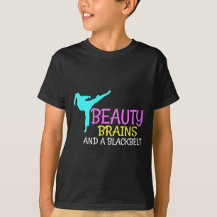 Camiseta Beleza Crença Negra Belt Karate Artes Marciais Pre