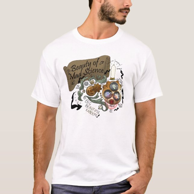 Camiseta Beleza da ciência louca - homens (Frente)