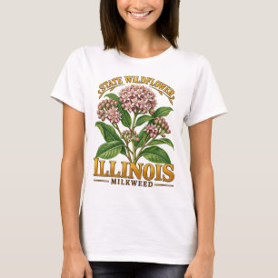 Camiseta Beleza da Flor Silvestre de Illinois