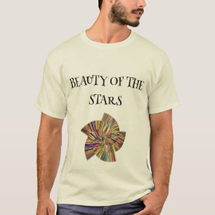 CAMISETA BELEZA DA TÉCNICA DE BASE DE ESTRELAS