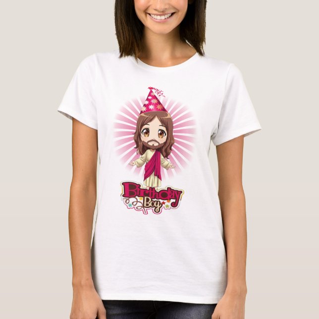 Camiseta Beleza das mulheres do menino do aniversário do (Frente)