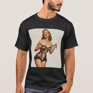 Camiseta Beleza de Pin-up de 50 Retroativo