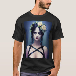 Camiseta Beleza de Porcelana rachada gótica