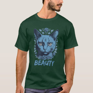 Camiseta beleza do presente dos amantes de gatos