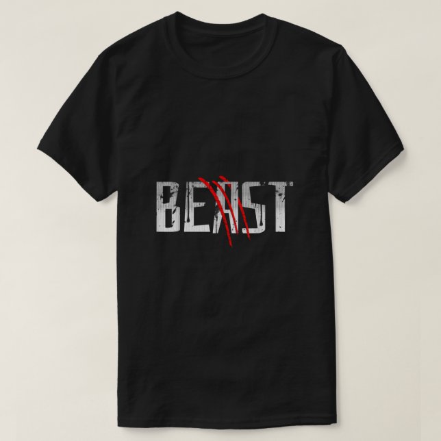 Camiseta Beleza E Casais De Correspondência De Bestas (Frente do Design)