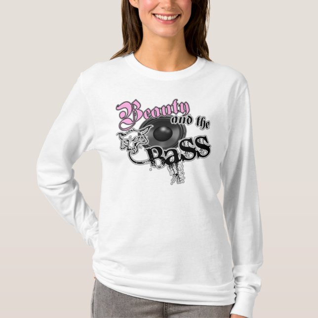 Camiseta Beleza e delírio DJ do techno do Trance BAIXO o (Frente)