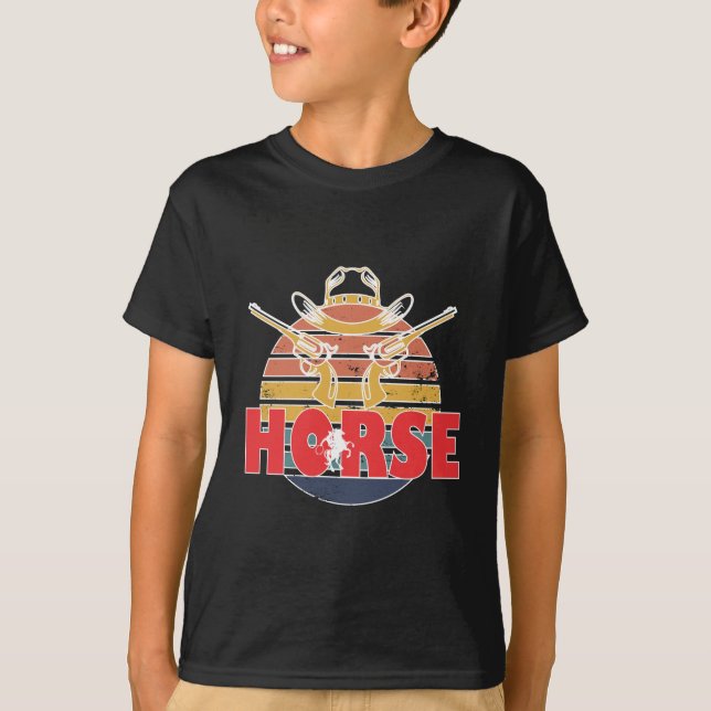 Camiseta Beleza e Graça dos Cavalos Vintage Equestre (Frente)