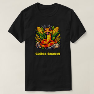 Camiseta Beleza Enroscada Majestosa Cobra Design de Réptil