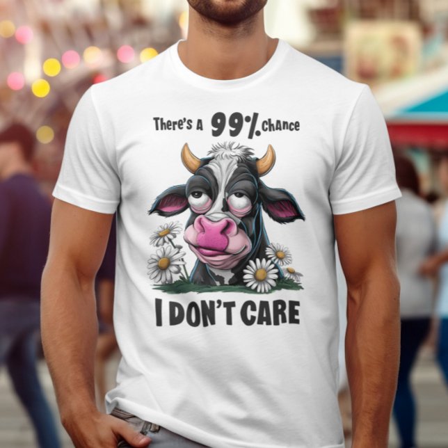 Camiseta Beleza Monocromática: Uma Vaca Preta e Branca com  (Criador carregado)