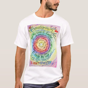 Camiseta Beleza na Vida Arredondada Arco-íris
