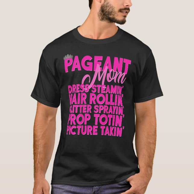 Camiseta Beleza Pageant Shirt Gift Glitz Filha Mãe Poema (Frente)