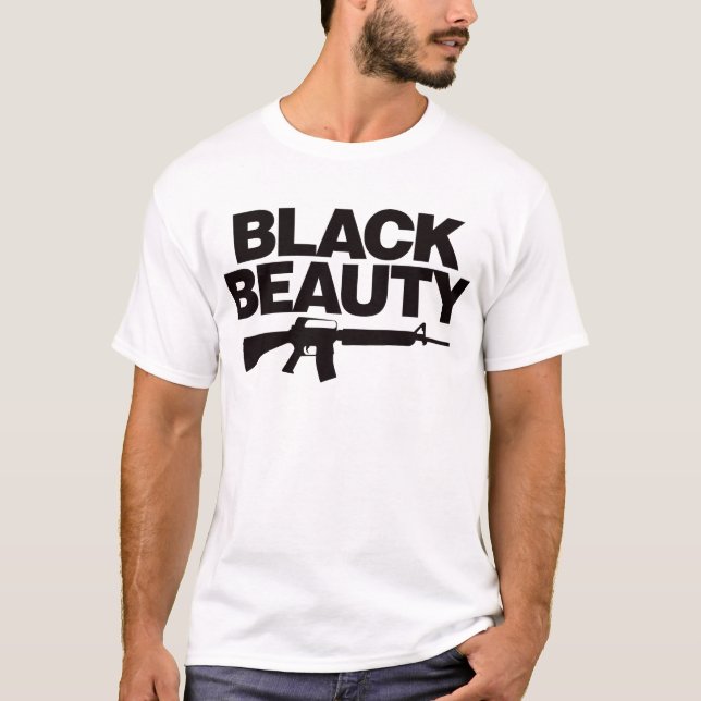Camiseta Beleza preta AR - preto (Frente)