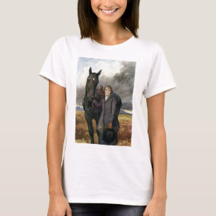 Camiseta Beleza preta - escolheu-me para seu cavalo