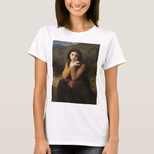 Camiseta Beleza Reflettiva (Mignon Pensive) 1869 Bouguereau