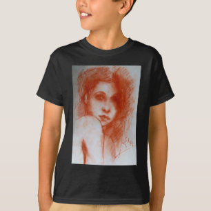 Camiseta BELEZA ROMÂNTICA / Retrato feminino em Sepia Brow