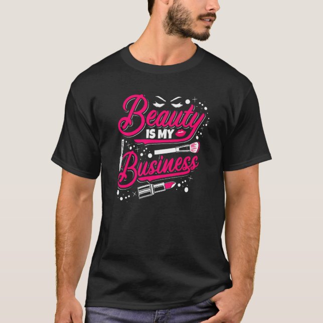 Camiseta Beleza Salon Worker Blusher A Beleza Cosmética É M (Frente)