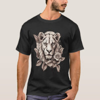 Beleza Selvagem: Lioness Rosa Tattoo Design