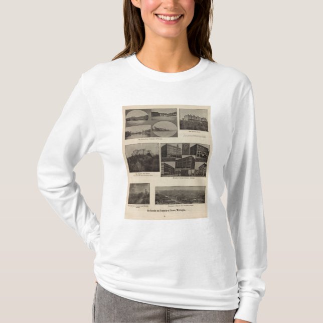 Camiseta Belezas, prosperidade, Tacoma, lavagem (Frente)