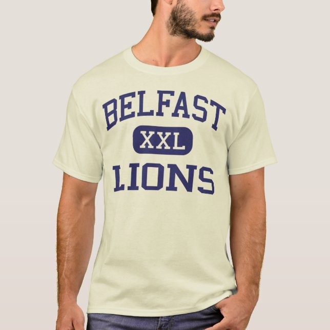 Camiseta Belfast - leões - segundo grau da área - Belfast (Frente)
