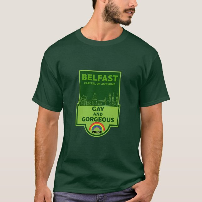 Camiseta Belfast Orgulho gay - Brighton Ireland LGBT - (Frente)