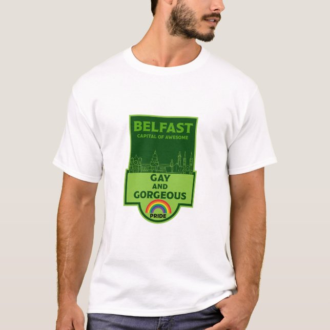 Camiseta Belfast Orgulho gay - Brighton Ireland LGBT - (Frente)