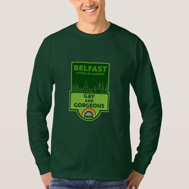 Camiseta Belfast Orgulho gay - Brighton Ireland LGBT - (Frente)