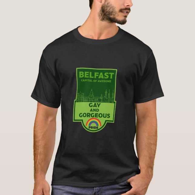 Camiseta Belfast Orgulho gay - Brighton Ireland LGBT - (Frente)