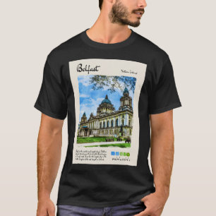 Camiseta Belfast Vintage Watercolor Viagem