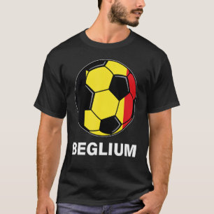Camiseta Belga: Apoiante da Equipe de Futebol na Bélgica - 