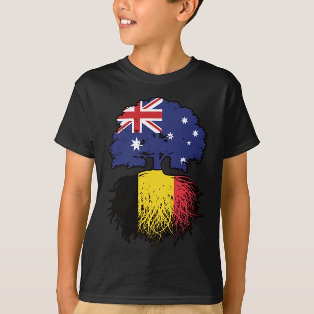 Camiseta Belga Belga Austrália - Raízes de Árvore (Frente)