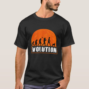 Camiseta Belga Cão-Cão-Cachorro Evolução Humana Para Homens