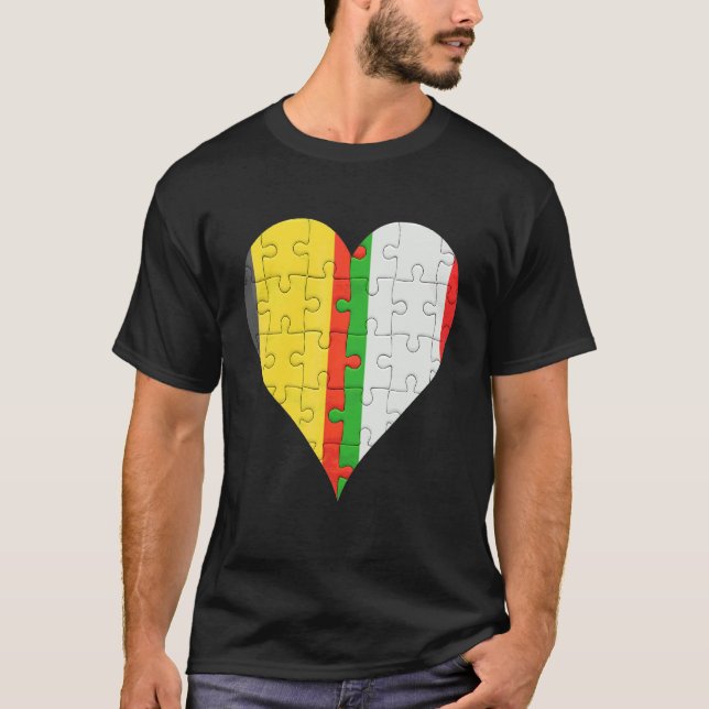 Camiseta Belga Flag Heart (Frente)