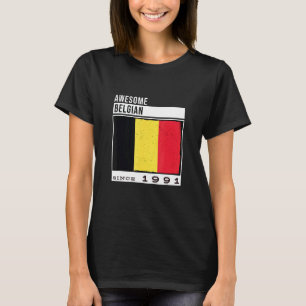 Camiseta Belga Incrível Desde 1991 31º Aniversário belga