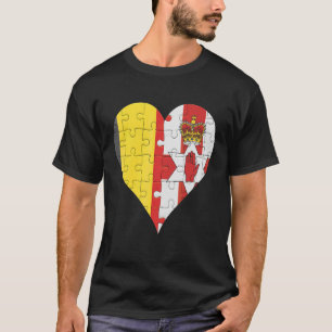 Camiseta Belga Irish Flag Heart