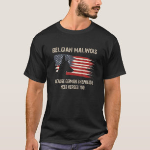 Camiseta Belga Malinois American Flag Enny