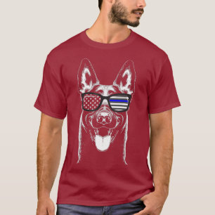 Camiseta Belga Malinois K9 Unidade Sinalizador de Linha Azu