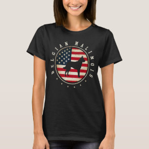 Camiseta Belga Malinois Usa Bandeira 4 de julho Cachorro Pa