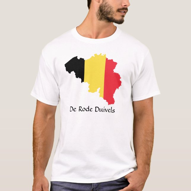 Camiseta Belga Mapa De Rode Duivels T Shirt (Frente)