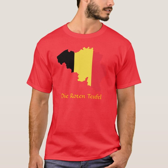 Camiseta Belga Mapa Die Roten Teufel T-Shirt (Frente)