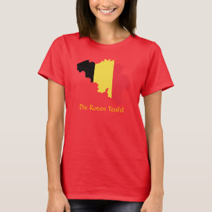 Camiseta Belga Mapa Die Roten Teufel T-Shirt