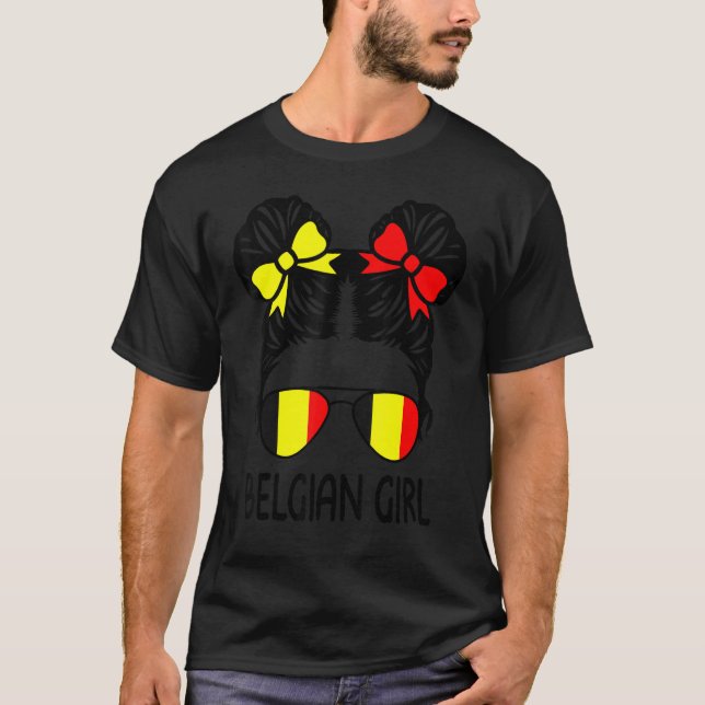 Camiseta Belga Menina Mensagem Cabelo Bélgica Orgulho Patri (Frente)