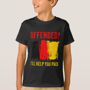 Camiseta Belga, Patriot Humor - Ofendido, vou ajudá-lo a fa