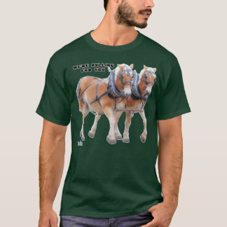 Camiseta Belga Projeto de Equipe de Cavalo em Harness