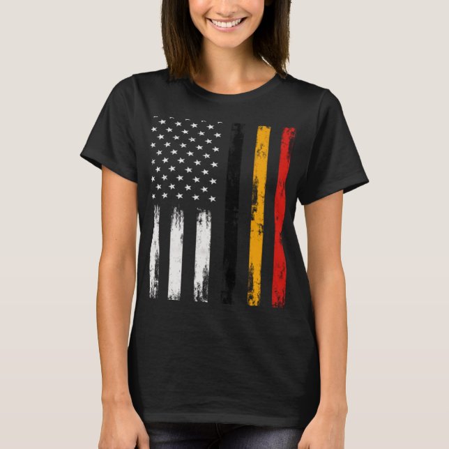 Camiseta Belgian American Flag T Shirt Pride Belgium USA (Frente)