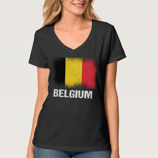 Camiseta Belgian Flag Belgium (Frente)