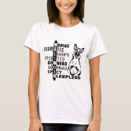 Camiseta Belgian Malinois Personality Word Puzzle