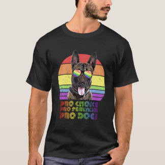 Camiseta Belgian Malinois Pro Choice Pro Feminism Pro Dogs