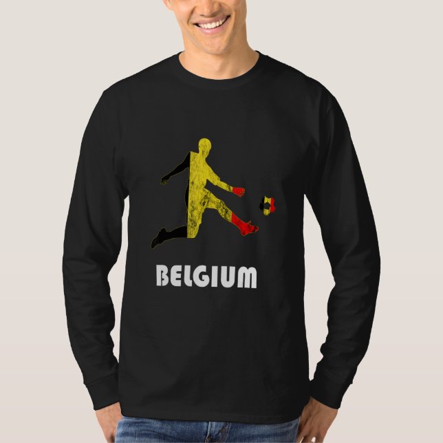 Camiseta Belgian Soccer Player Belgique Belgium Belgian Fla (Frente)