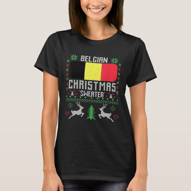 Camiseta Bélgica Bandeira Belga (Frente)