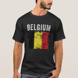 Camiseta Bélgica Bandeira Homens Distúrbios Mulheres Crianç